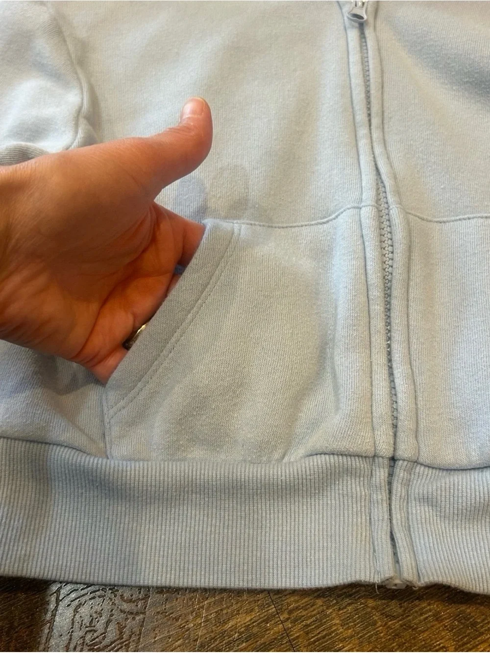 art class Light Blue Kids Zip Front Hoodie 8